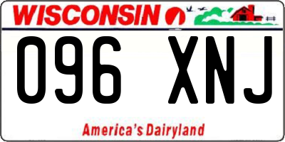 WI license plate 096XNJ
