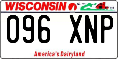 WI license plate 096XNP