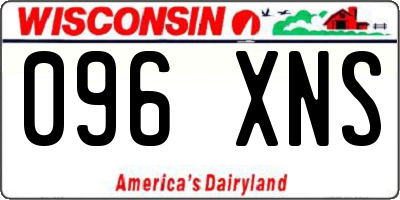 WI license plate 096XNS