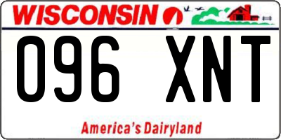 WI license plate 096XNT