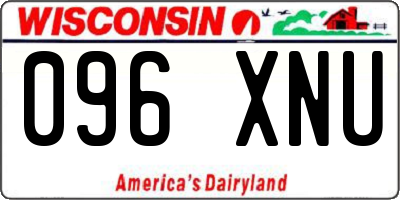 WI license plate 096XNU