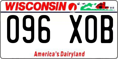 WI license plate 096XOB