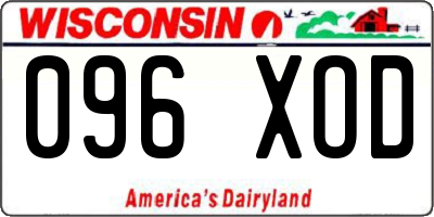 WI license plate 096XOD