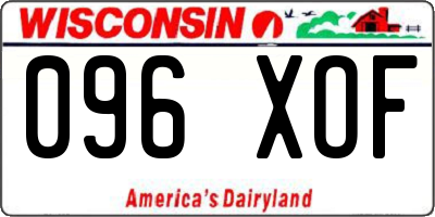 WI license plate 096XOF