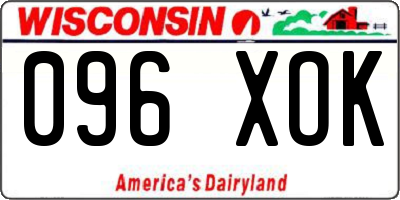 WI license plate 096XOK