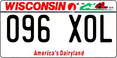 WI license plate 096XOL