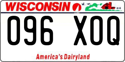 WI license plate 096XOQ