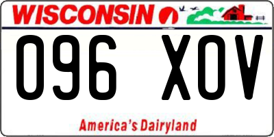WI license plate 096XOV