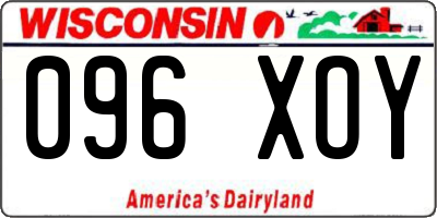 WI license plate 096XOY