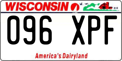 WI license plate 096XPF