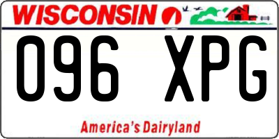 WI license plate 096XPG