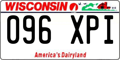 WI license plate 096XPI