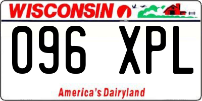 WI license plate 096XPL