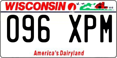 WI license plate 096XPM