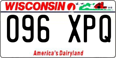 WI license plate 096XPQ