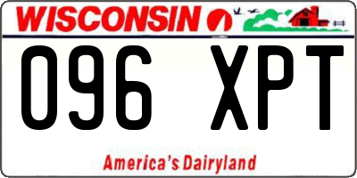 WI license plate 096XPT