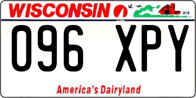 WI license plate 096XPY