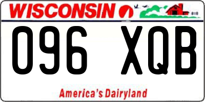 WI license plate 096XQB