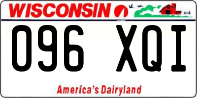 WI license plate 096XQI