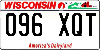 WI license plate 096XQT
