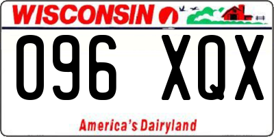 WI license plate 096XQX