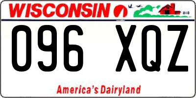 WI license plate 096XQZ