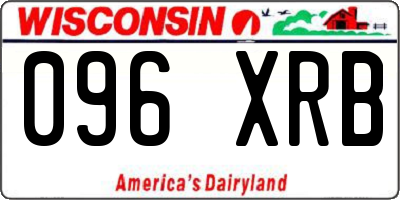 WI license plate 096XRB