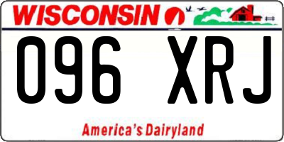 WI license plate 096XRJ