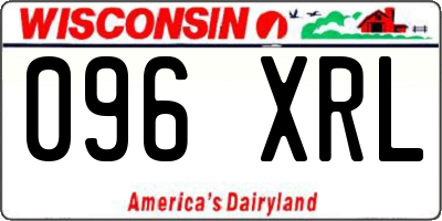 WI license plate 096XRL