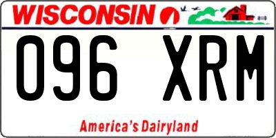 WI license plate 096XRM