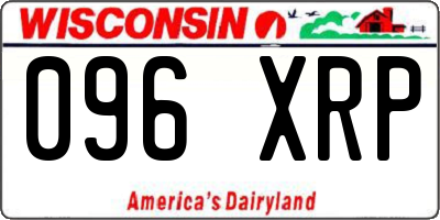 WI license plate 096XRP