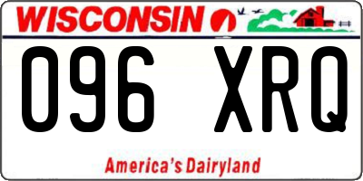 WI license plate 096XRQ