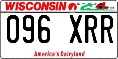 WI license plate 096XRR