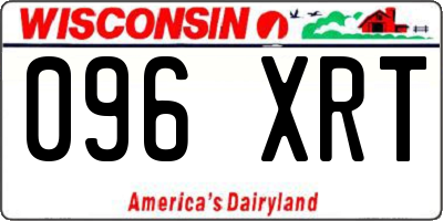 WI license plate 096XRT
