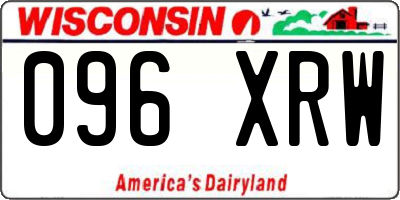 WI license plate 096XRW
