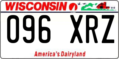WI license plate 096XRZ