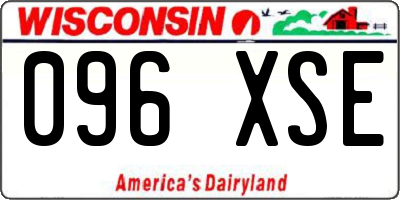 WI license plate 096XSE