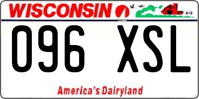 WI license plate 096XSL