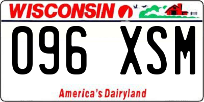 WI license plate 096XSM