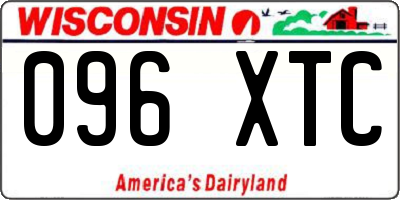 WI license plate 096XTC