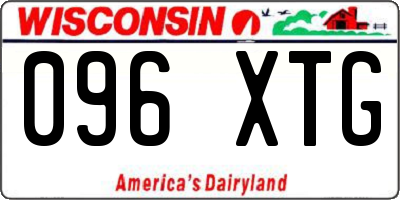 WI license plate 096XTG
