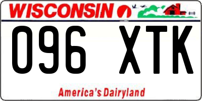 WI license plate 096XTK