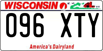 WI license plate 096XTY