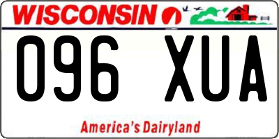 WI license plate 096XUA