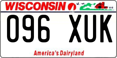 WI license plate 096XUK