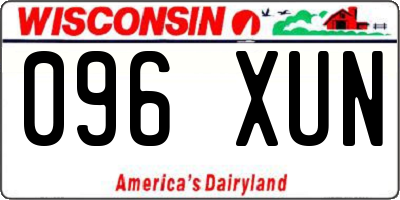 WI license plate 096XUN