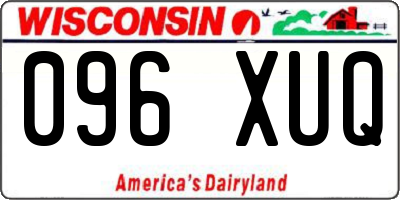 WI license plate 096XUQ