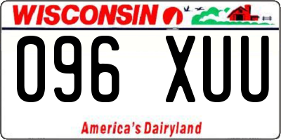 WI license plate 096XUU