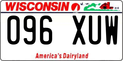 WI license plate 096XUW