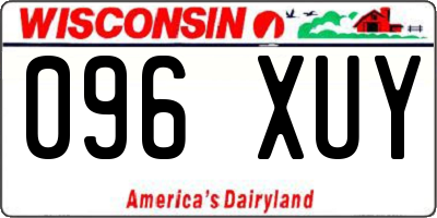 WI license plate 096XUY